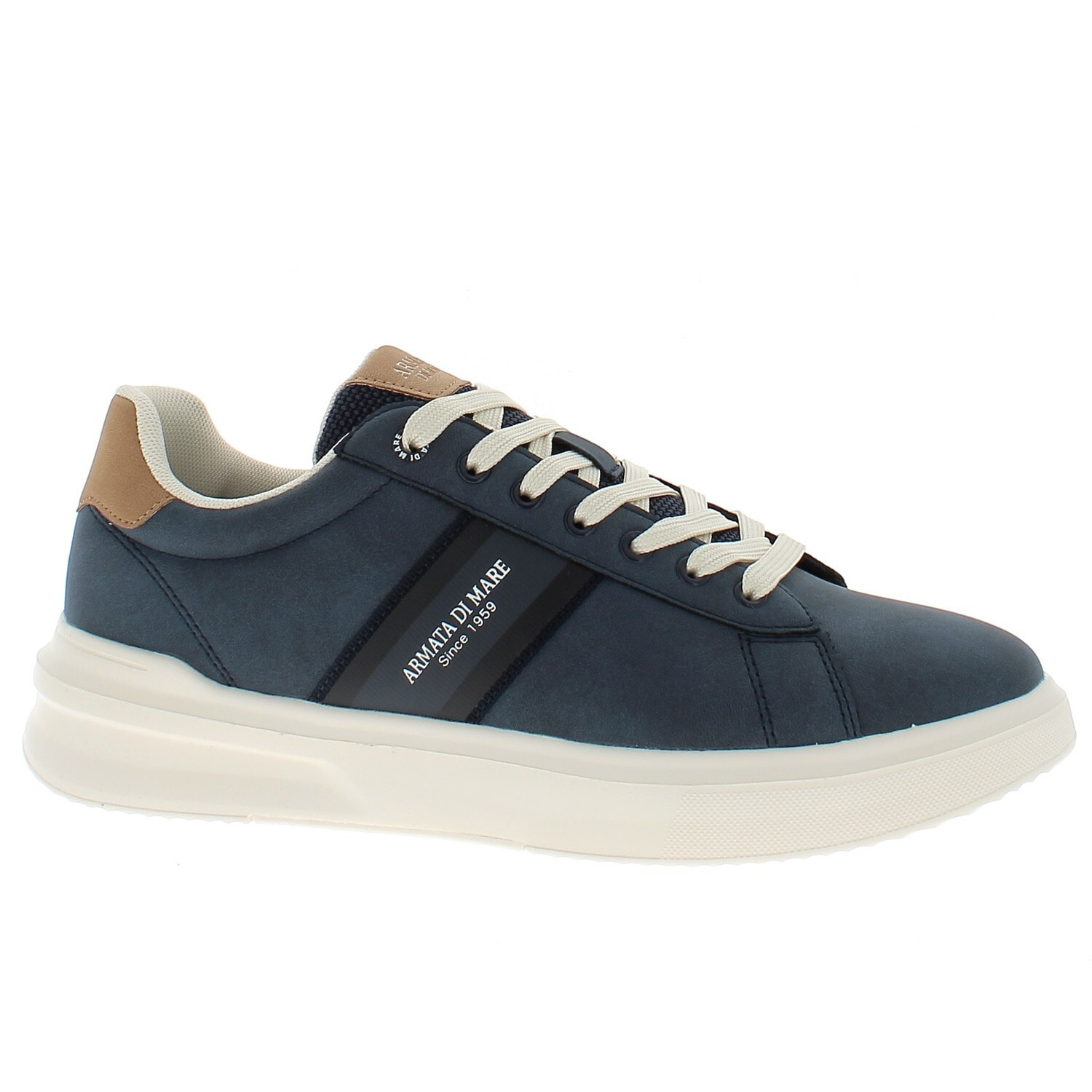 Armata di Mare Scarpe Uomo Court Sneakers Stringate con Soletta Rimovibile in Memory Foam AMU 1D931 Navy