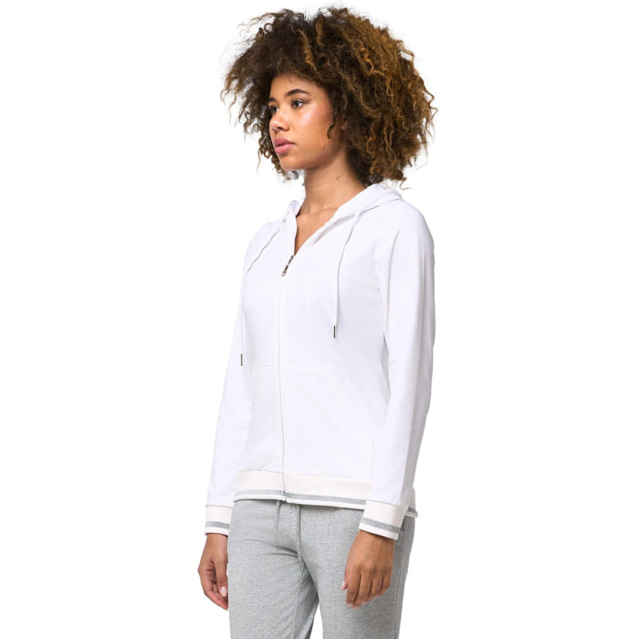 Tuta da donna con felpa con cappuccio e zip e joggers non felpata Leone Bright