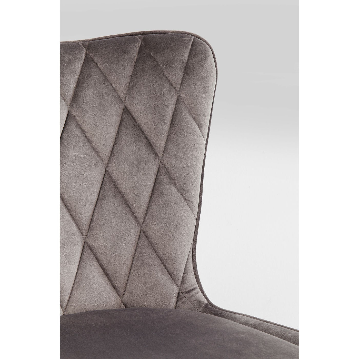 Chaise Marshall velours gris Kare Design