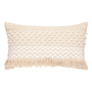 Coussin "Sable cuivré" en coton beige 30x50 cm