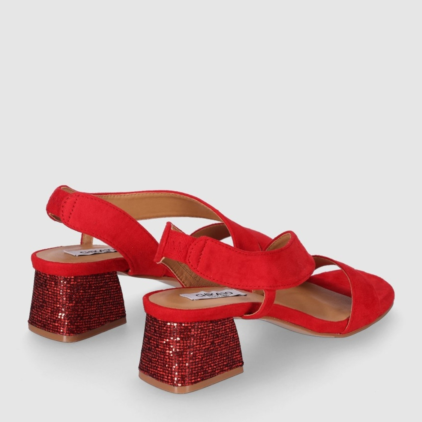 Sandalias de Tejido - Rojo - Tacón: 5 cm