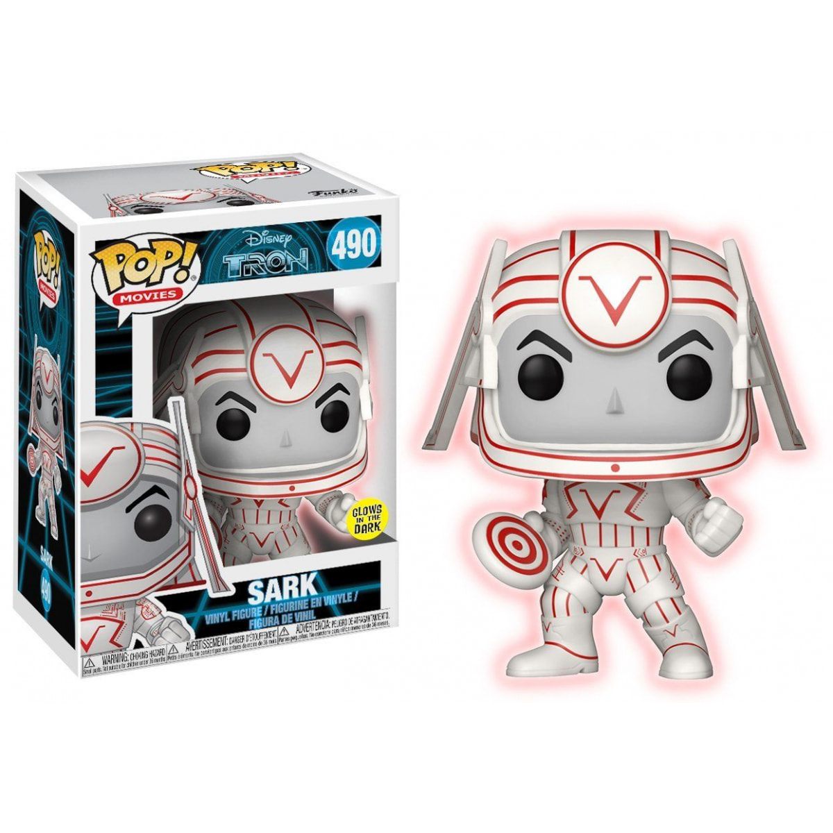 Tron Funko POP Film Vinile Figura Sark Luminoso 9 cm