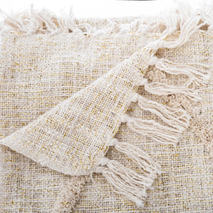 Jeté de lit "Shine" coton beige 130x180cm