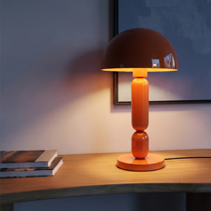 Lampe en bois et métal orange - Romy