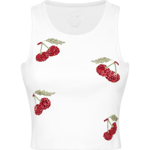 PHILIPP PLEIN Camiseta de tirantes CHERRIES