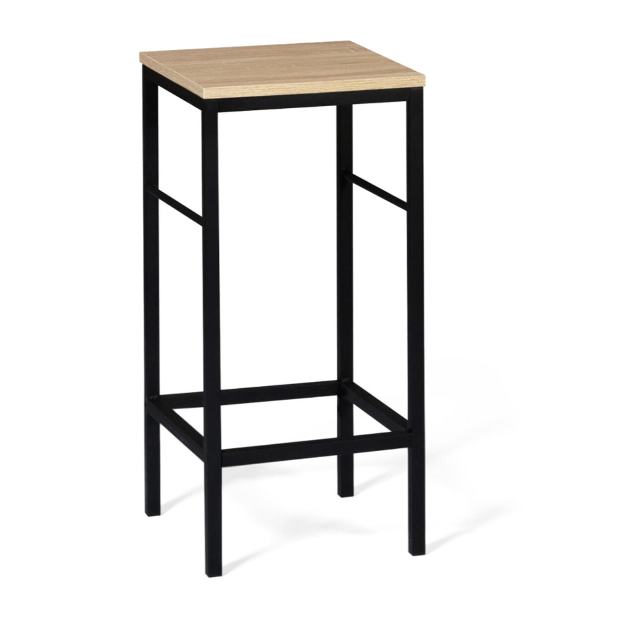 Tabourets de bar Memphis assise en bois et pieds métal