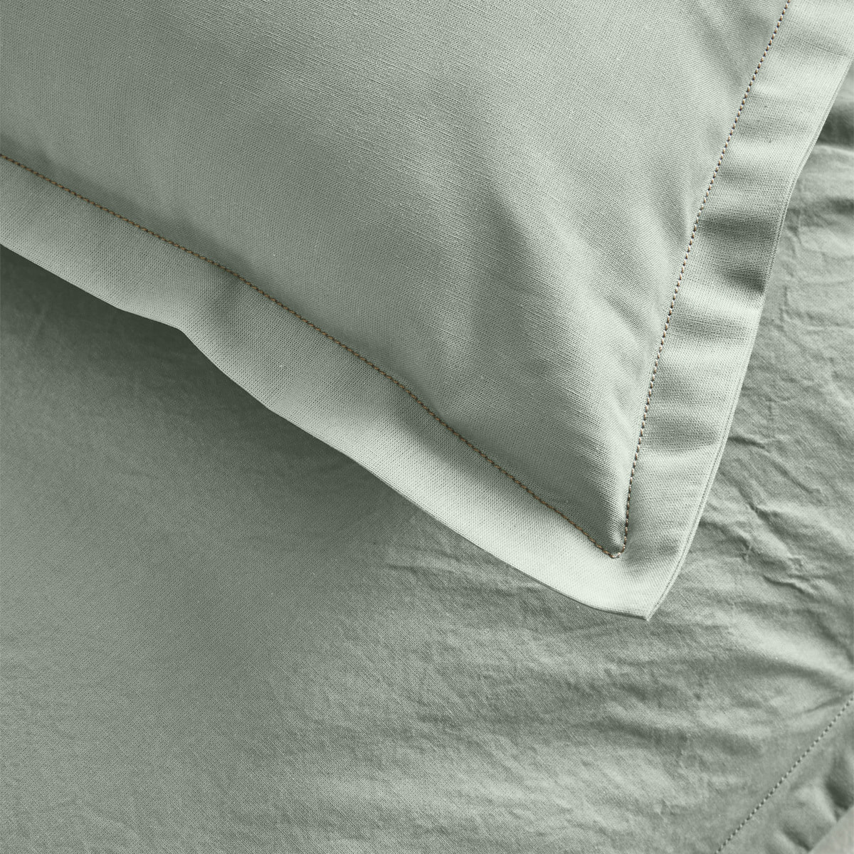Housse de couette unie en coton, Made in France, TOUT DOUX , Vert Aloe