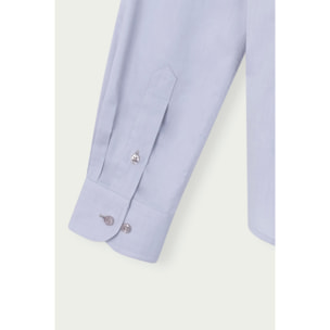 Camicia Uomo 1 Bottone Italiano Slim Satin Unito Grigio