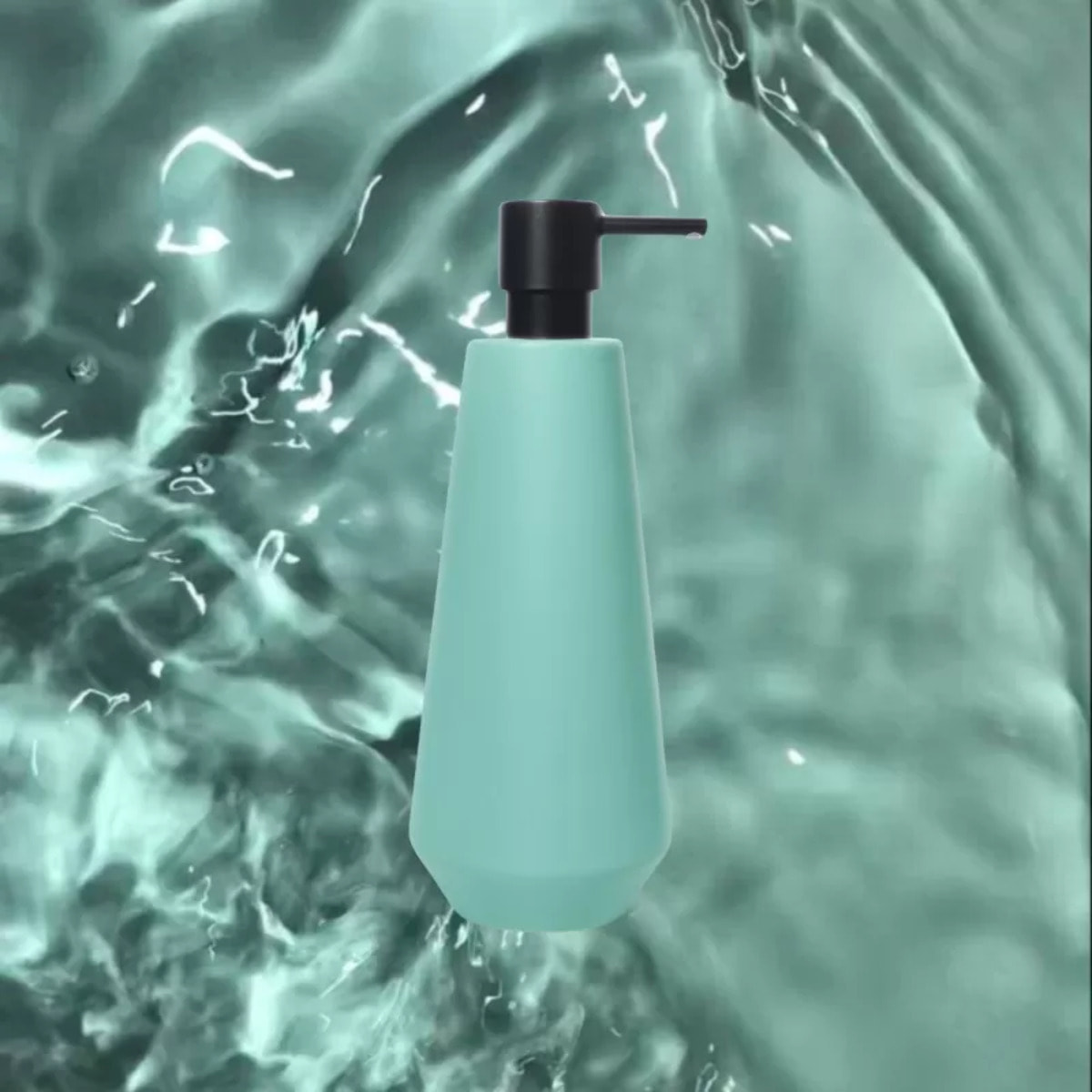 DISTRIBUTEUR DE SAVON JOSHUA Matt Aqua AVEC POMPE NOIR