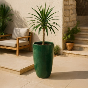 Vaso in terra cotta verde bottiglia 38x58 cm - Inca