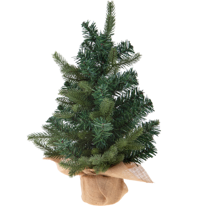 Abete artificiale con Base Yuta 45 rami Pvc - Pezzi 1 - Colore Verde - 40x45Hx40cm - Bianchi Dino