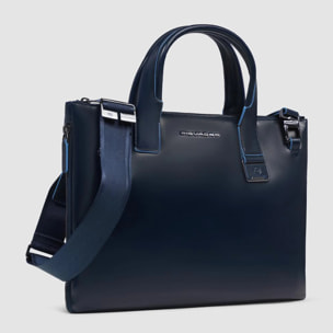 Piquadro Borsa porta pc e iPad® in pelle personalizzabile con protezioni antiurto e RFID