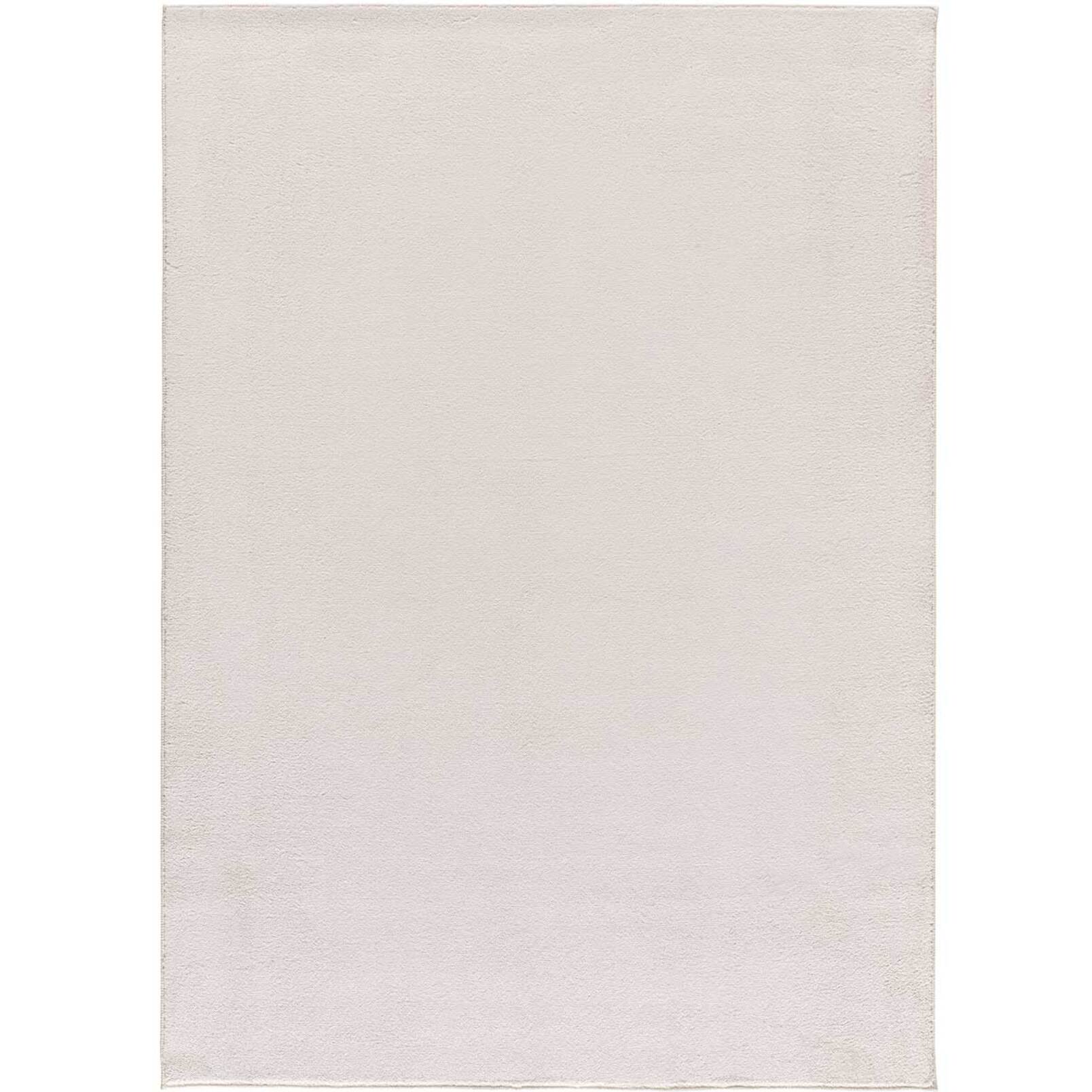 CORALINE Alfombra lisa lavable color blanco, varias medidas disponibles.