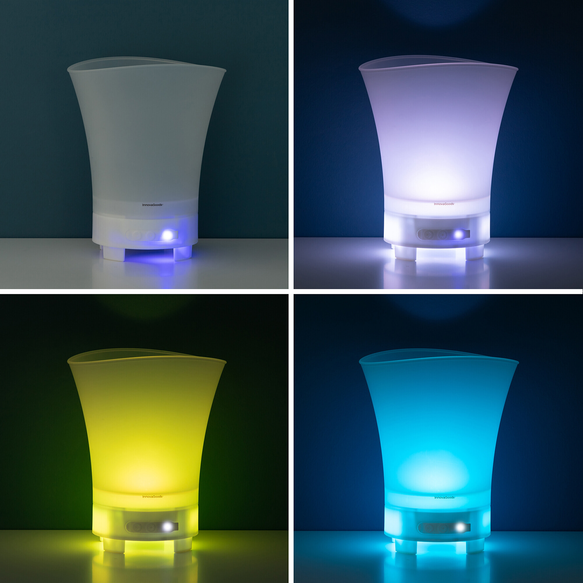 Secchiello per Ghiaccio con Luce LED Ricaricabile Sonice - 24,5x29x23,5 cm