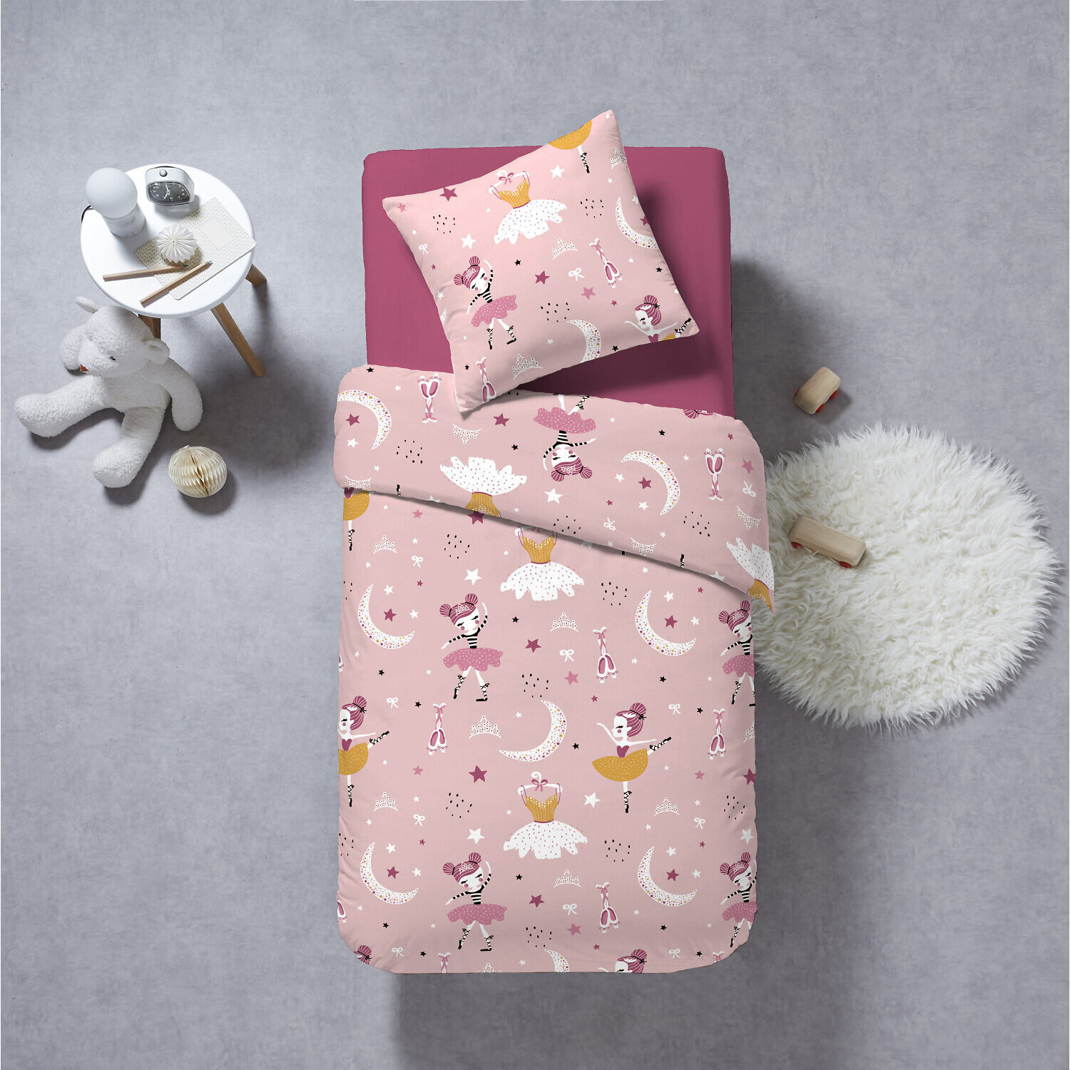 Parure de lit enfant 100% coton - ballerine