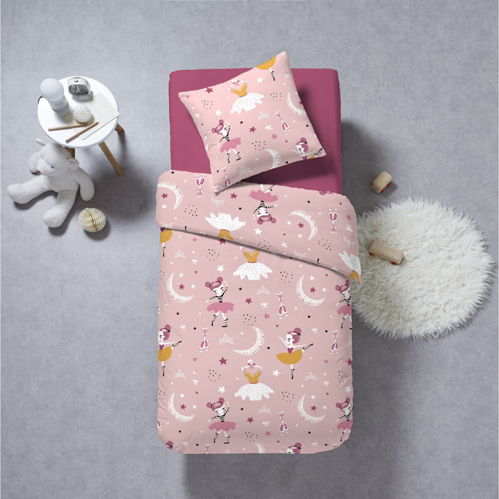 Parure de lit enfant 100% coton - ballerine
