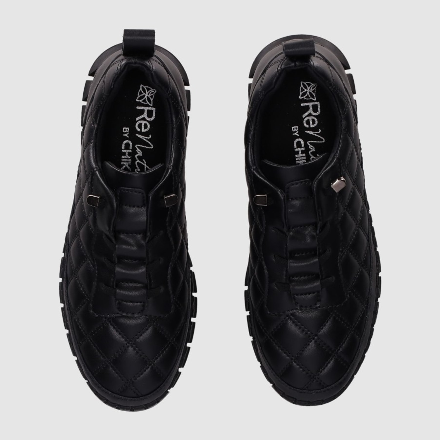 Deportivos de Piel - Negro - Tacón: Bajo