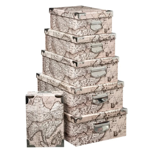 6 Boites Coins Métal Indonésie