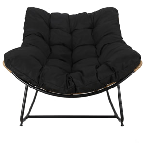 Fauteuil A Bacsule Tulum Coussin Noir