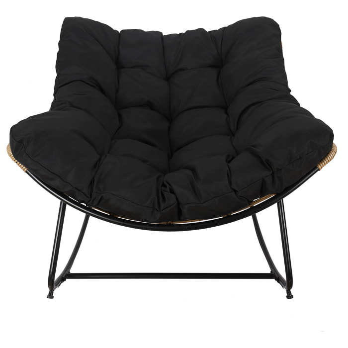 Fauteuil A Bacsule Tulum Coussin Noir