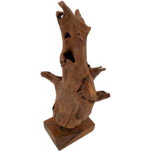 SCULTURA AKAR IN TEAK RICICLATO CM 23X27X64 (PEZZI UNICI - NON RIP. IN SERIE)