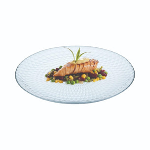 Assiette plate en verre 25 cm Pampille - Luminarc