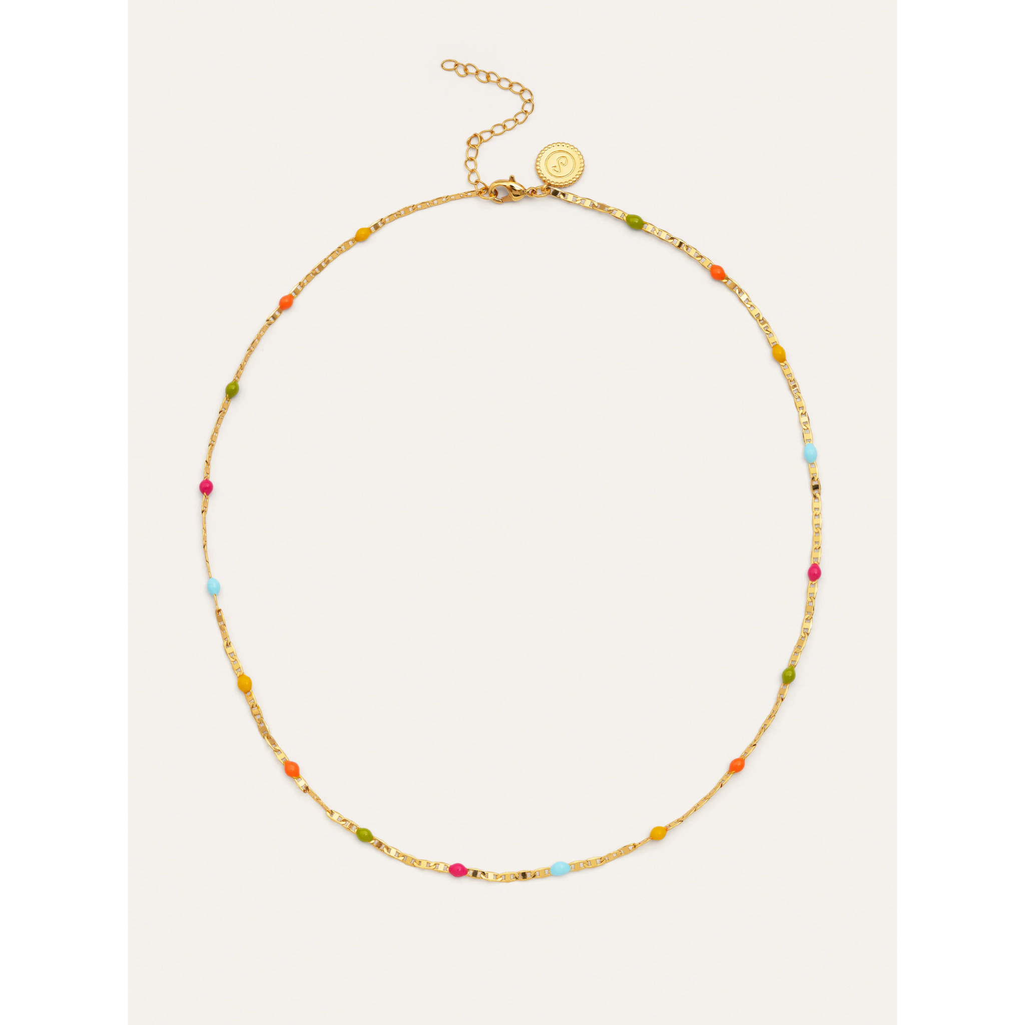 Collana Fine Enamel Colors Placcato Oro