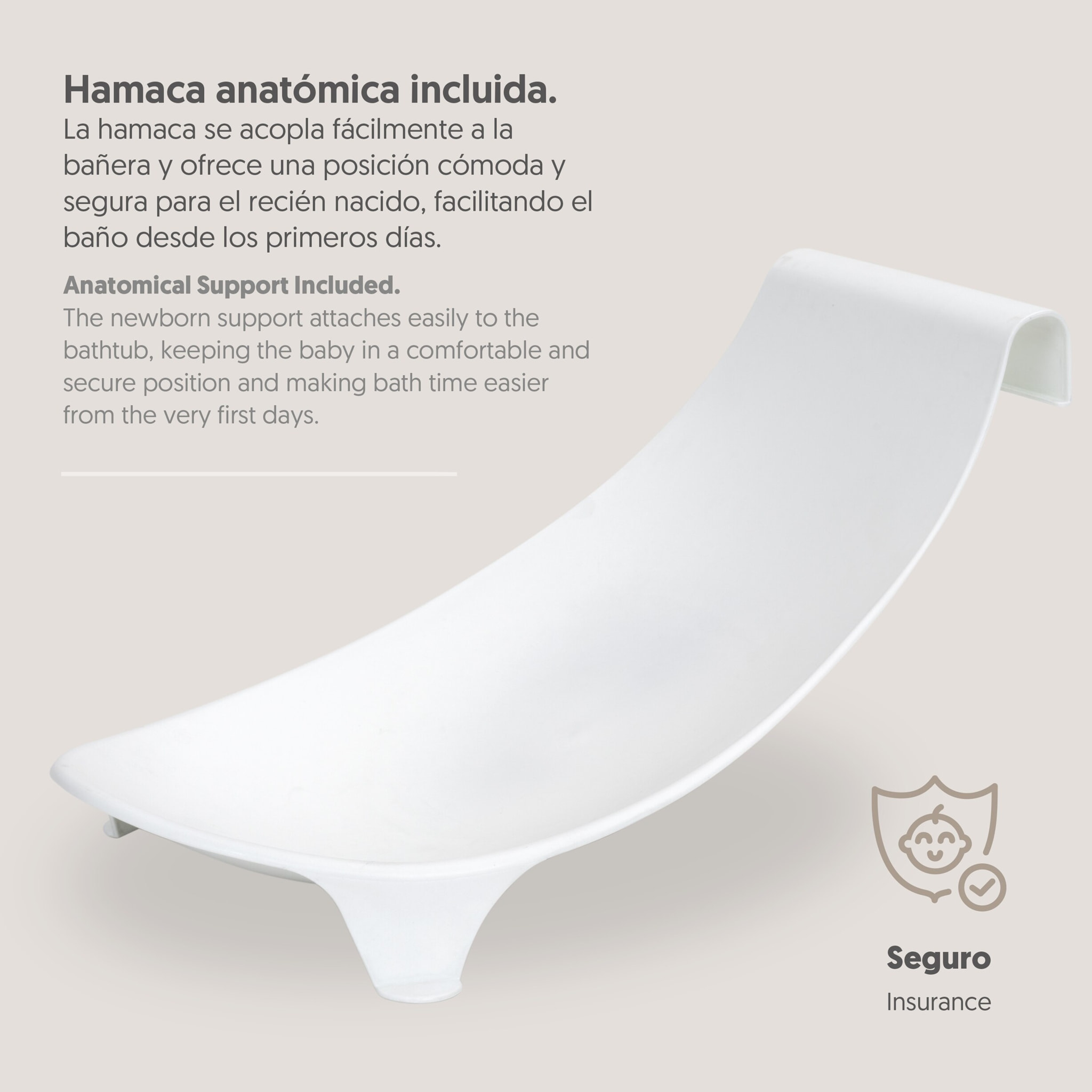 Bañera Bebe Plegable con Cambiador y Hamaca, modelo Estrellas