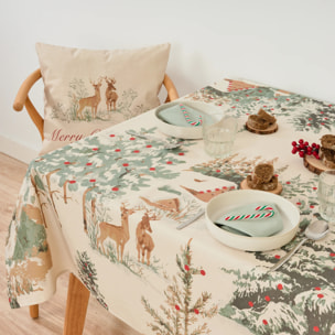 Nappe Anti-tâches Toucher du Tissu Christmas Ciervo