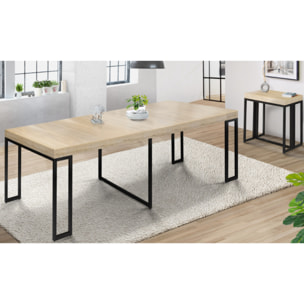 Console extensible Memphis - plusieurs dimensions - Bois / Noir