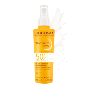 Photoderm SPF50+  - Spray solaire Hydrant Invisible Peaux Sensibles 200 ml