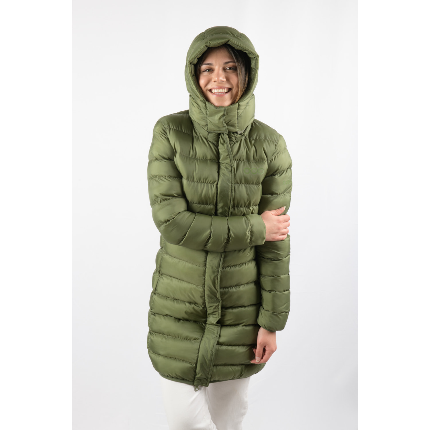 Chaqueta Munich Long Jacket marca ECOON - verde oscuro