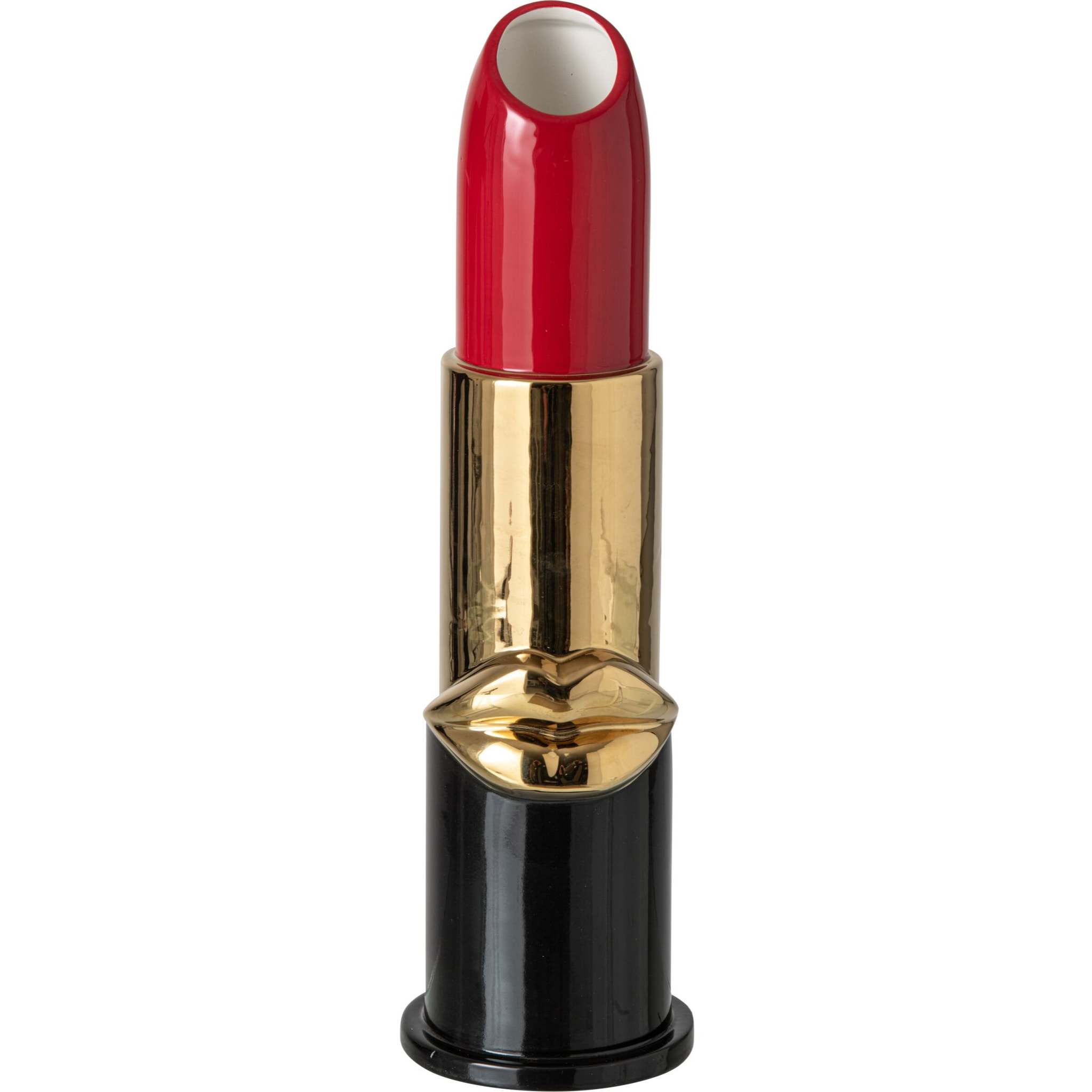 J-Line Vase rouge à  lèvres - résine - rouge