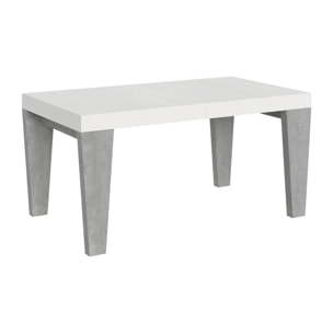 Table Spimbo Mix Extensible dessus Frêne Blanc structure Ciment 90x160 Allongée 264