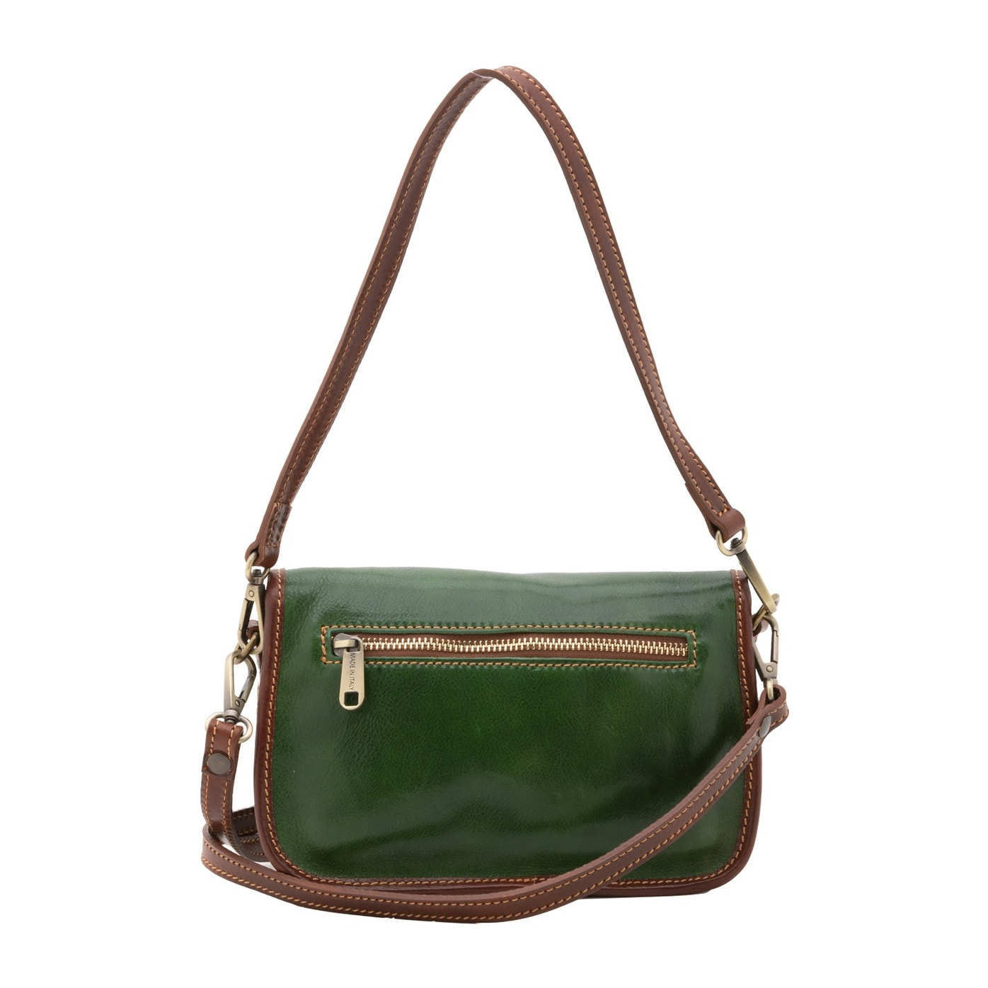 Borsa a tracolla da donna - Modello False - Vera pelle - 14.0 x 23.0 x 9.0 cm