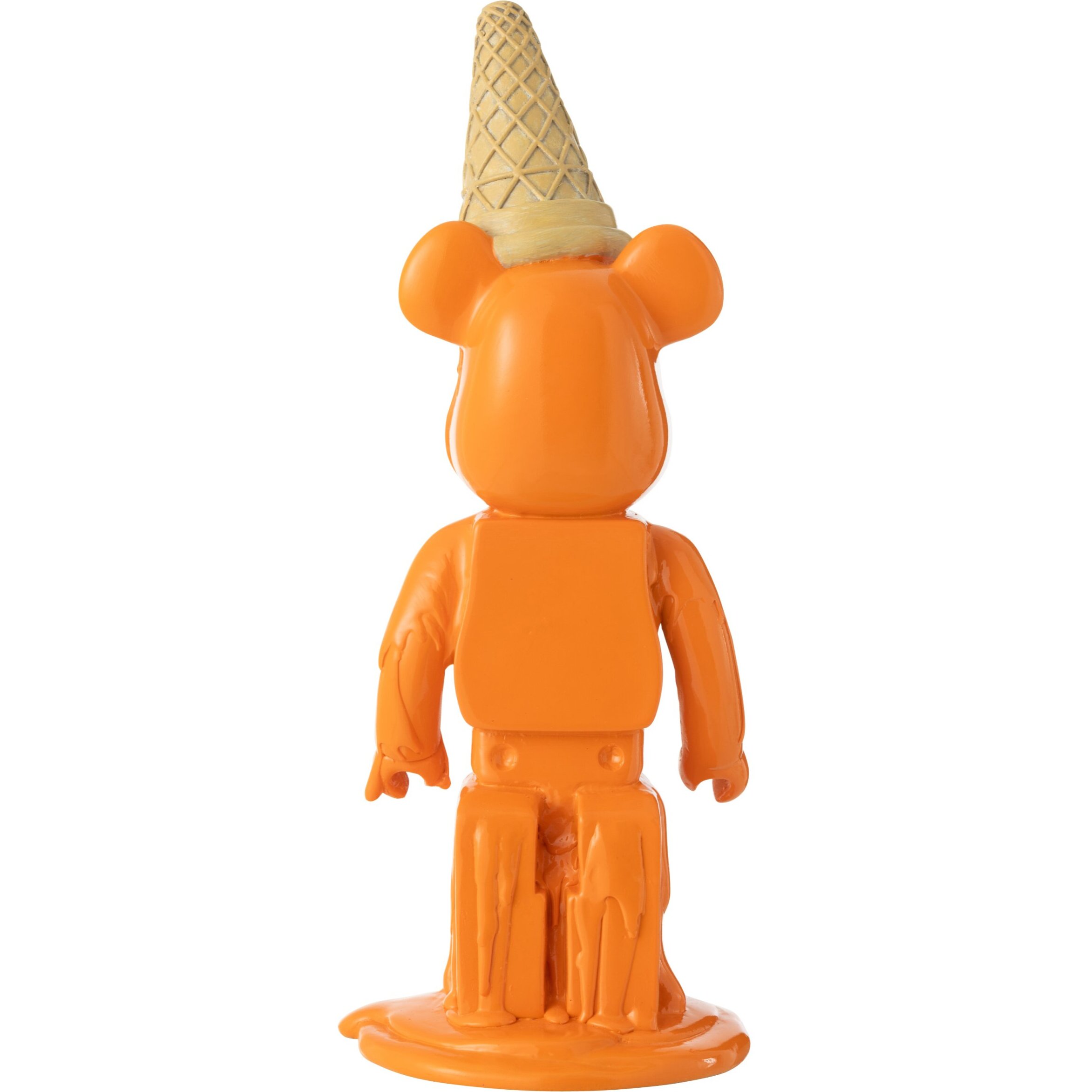 J-Line décoration Ours Cornet Glace - plastique - orange