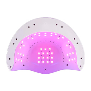 Stazione di asciugatura unghie UV ultravioletto. Accensione automatica, 120W, con 45 lampade LED. Per smalti speciali tipo semi-permanente, acrilico, ecc.