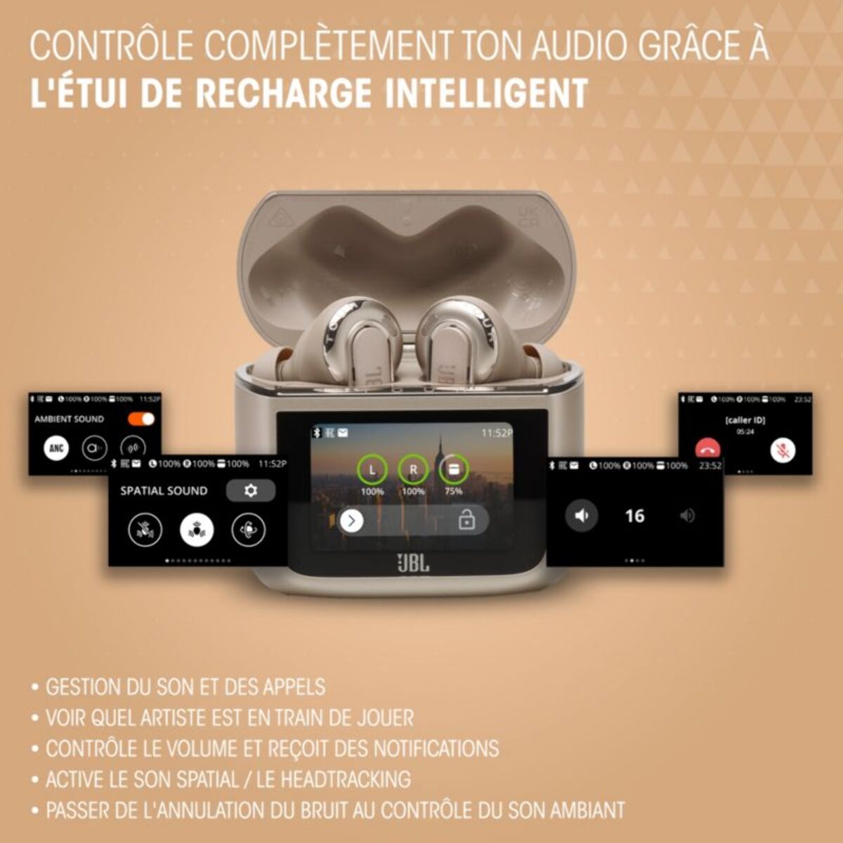 Ecouteurs JBL Tour Pro 3 Champagne