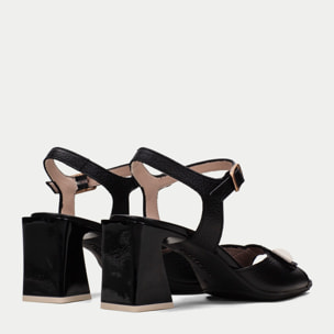 Sandalia Tacon Mallorca Negro 6,5 cm