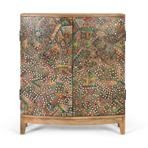 Muebles Auxiliare de Madera de Mango 65 Cm Estilo Boho Étnico