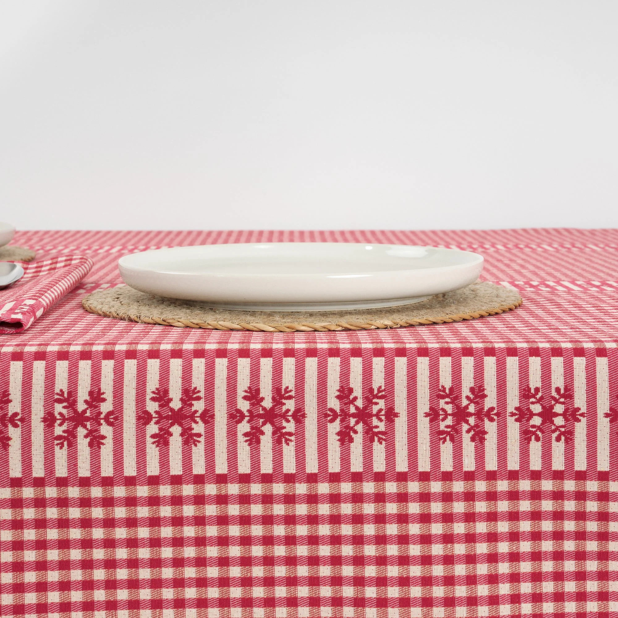 Nappe anti-taches réversible jacquard 33739B