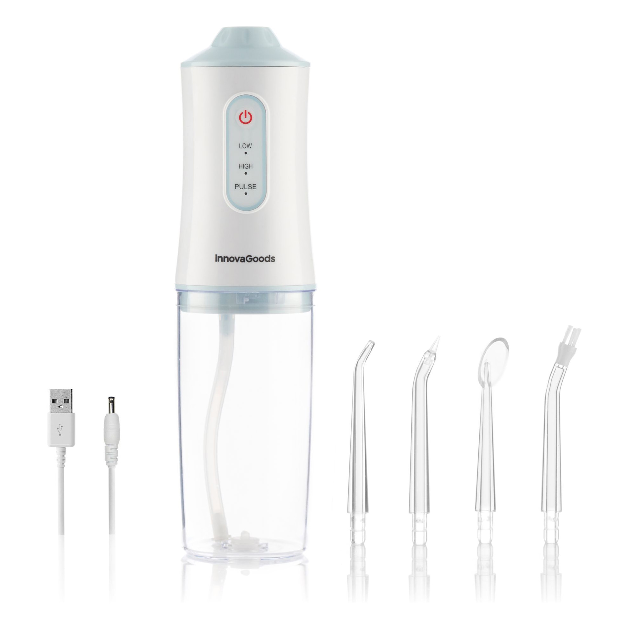 Idropulsore dentale ricaricabile portatile Denter - bianco - ø6x21,3 cm