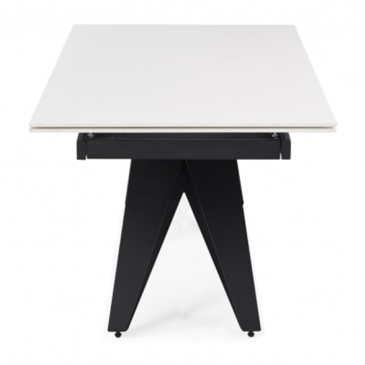 Table extensible en céramique blanc pure L160/240cm - 9 piètements - UNIK