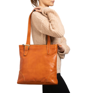 Borsa a spalla  da donna In Vera pelle Made in Italy 33x35x8 cm