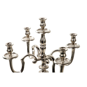 Candelabro 5 Brazos Rough Nickel 50x50x94 Cm