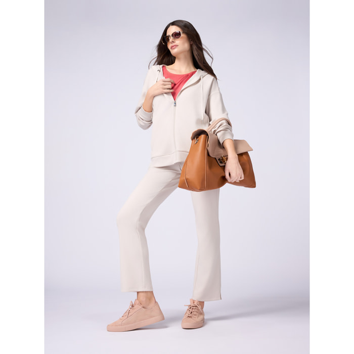 Oltre - Joggers suaves al tacto con cordón ajustable - Beige