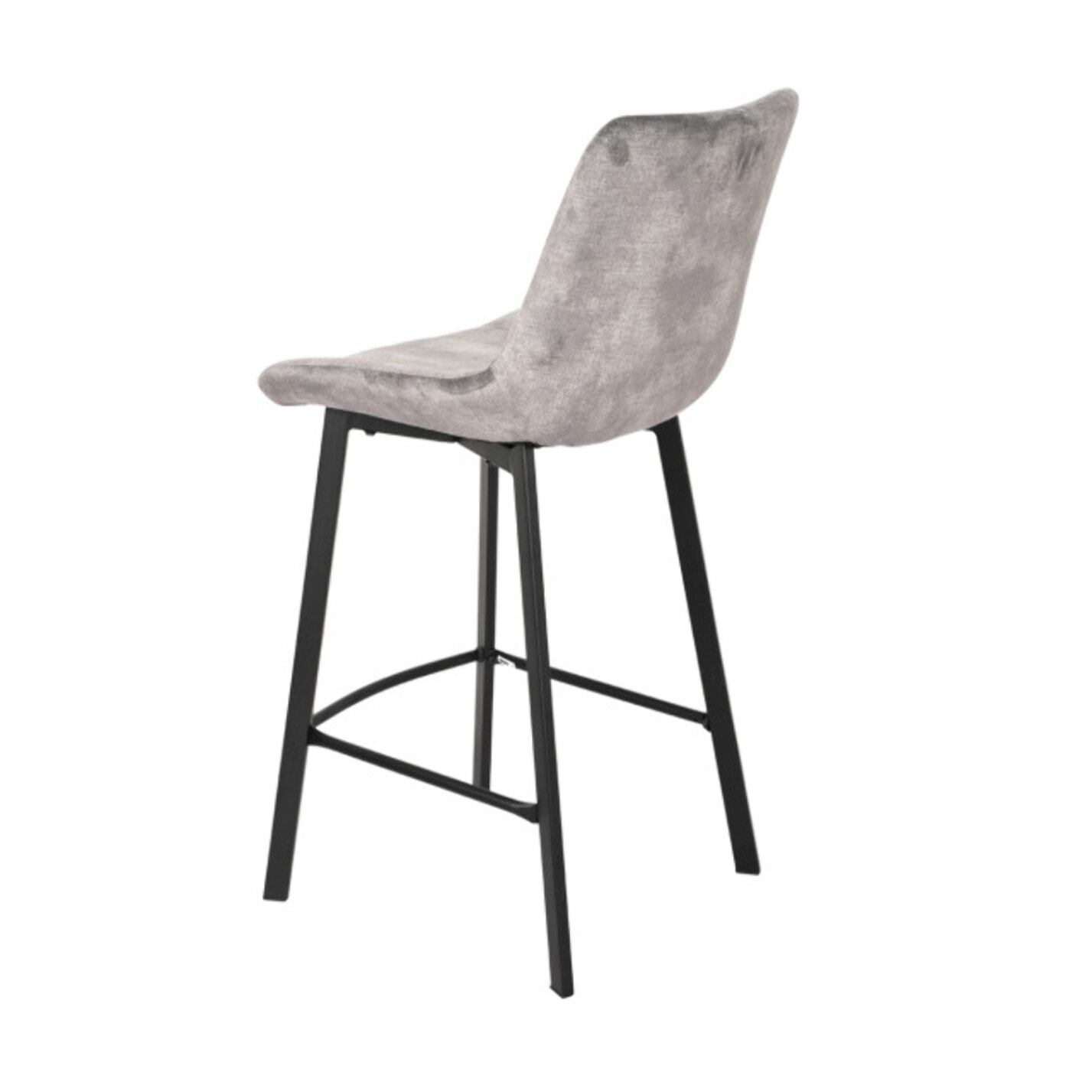 Tabouret de bar rembourré et capitonné en velours - EMMA 2