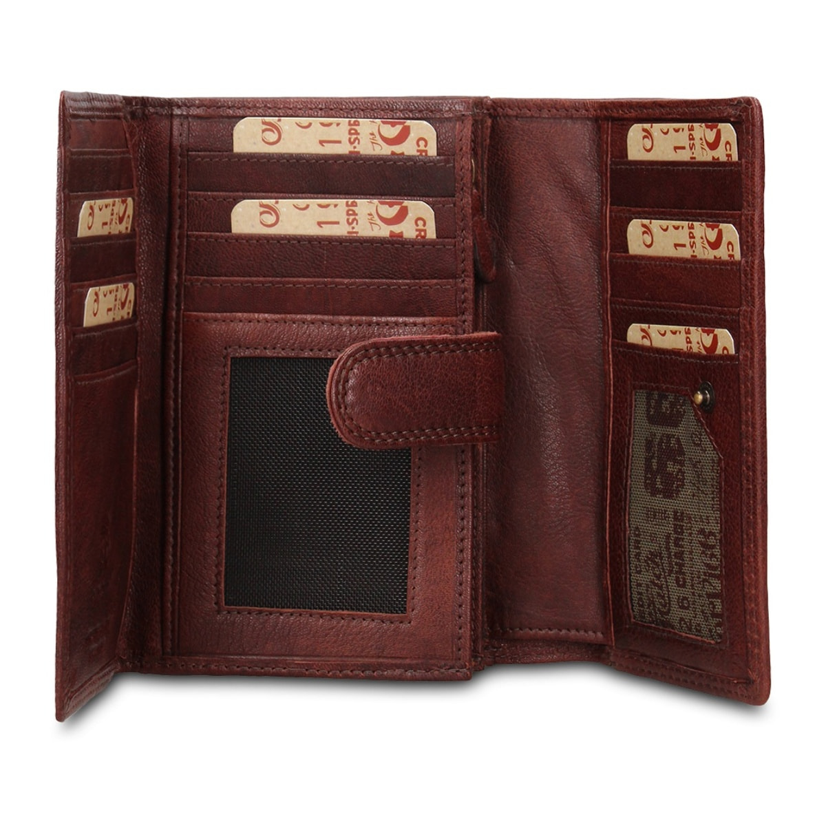 Portafoglio uomo in vera pelle - Modello Novara Lux - Casual - 15.0 x 10.0 x 3.0 cm