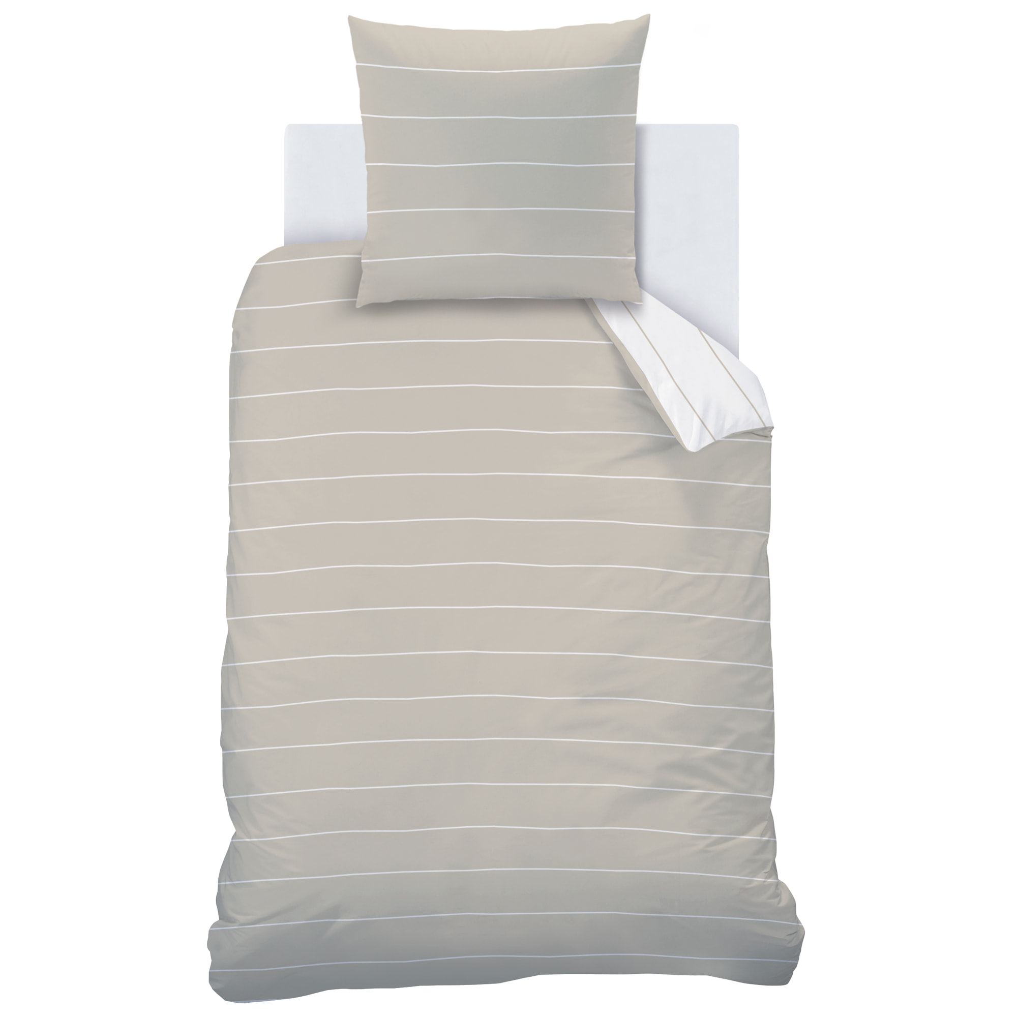 Parure de lit imprimée 100% coton, STRIPES