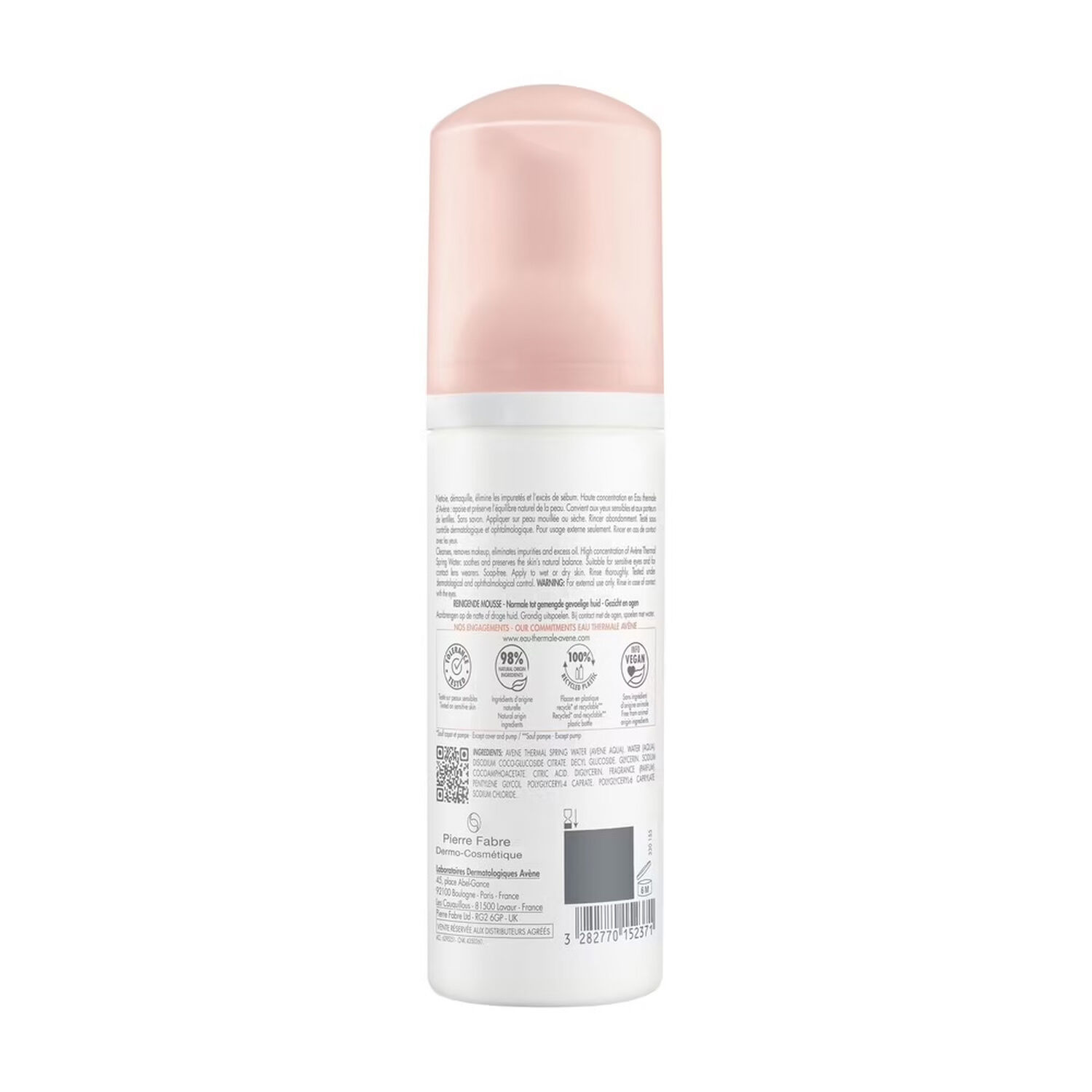 Mousse Nettoyante Matifiante - Visage & Yeux - Peaux Sensibles Normales à Mixtes 150 ml